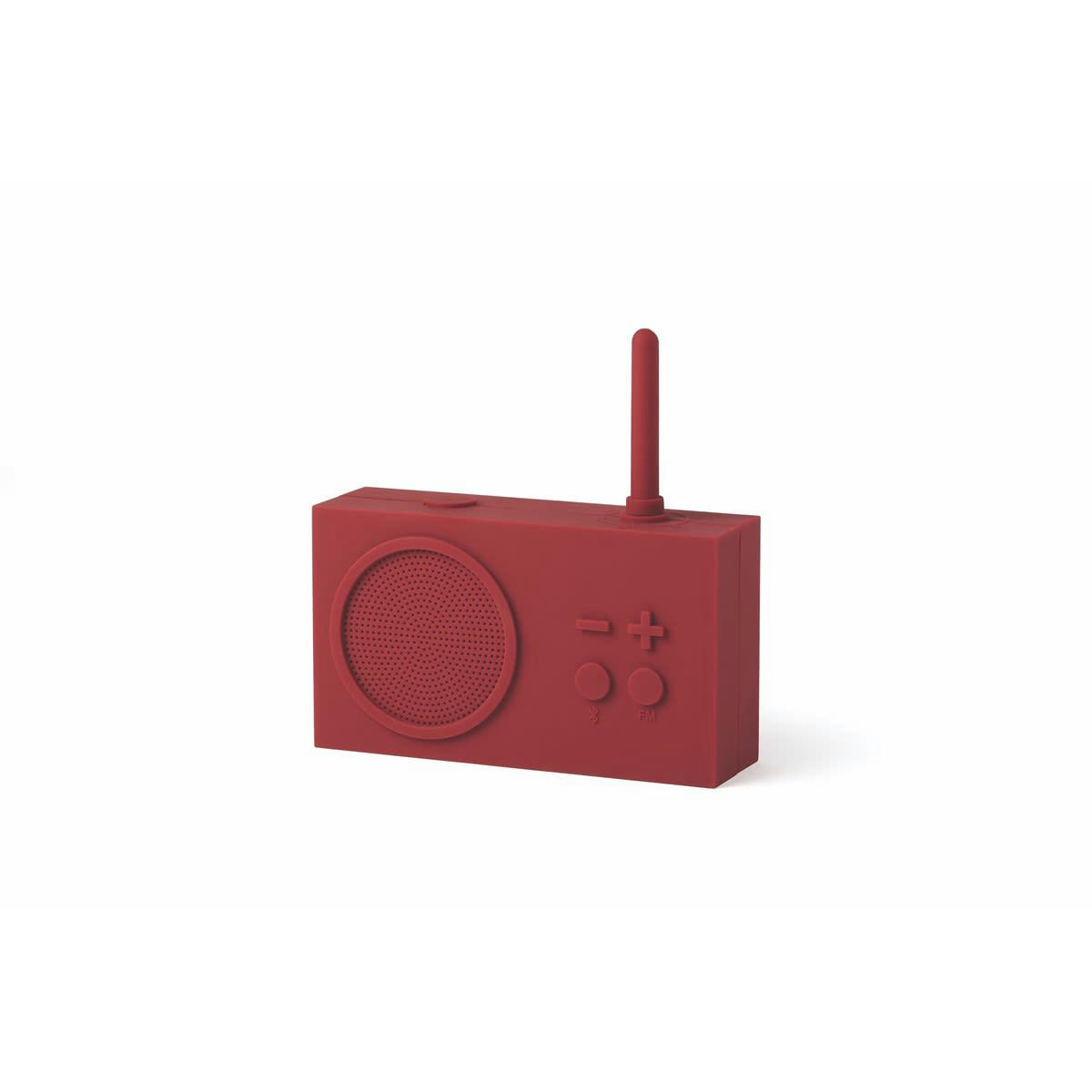 TYKHO 3 - Enceinte Bluetooth et Radio en Gomme Rouge foncé