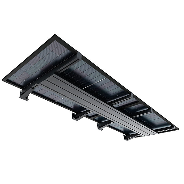 Auvent solaire POWER Gris anthracite indépendant 7 panneaux