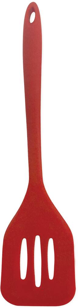 MASTER Chef Silicone Slotted Turner, Red, 12-in