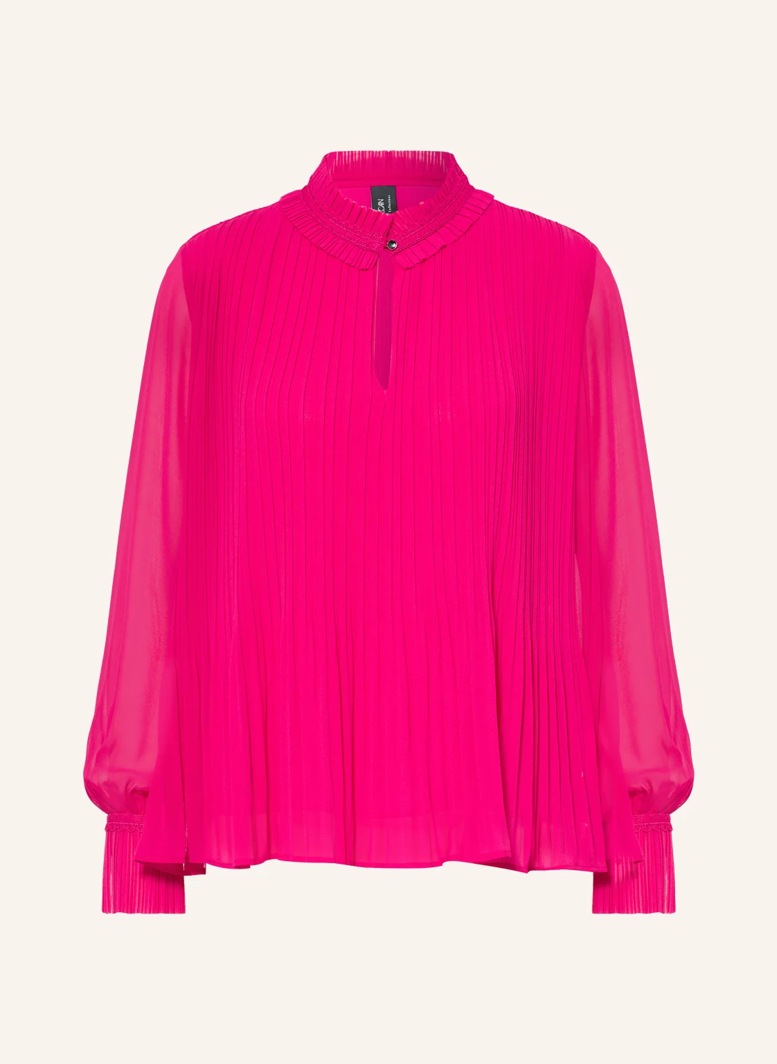 MARC CAIN Blusenshirt mit Plissees und Spitze