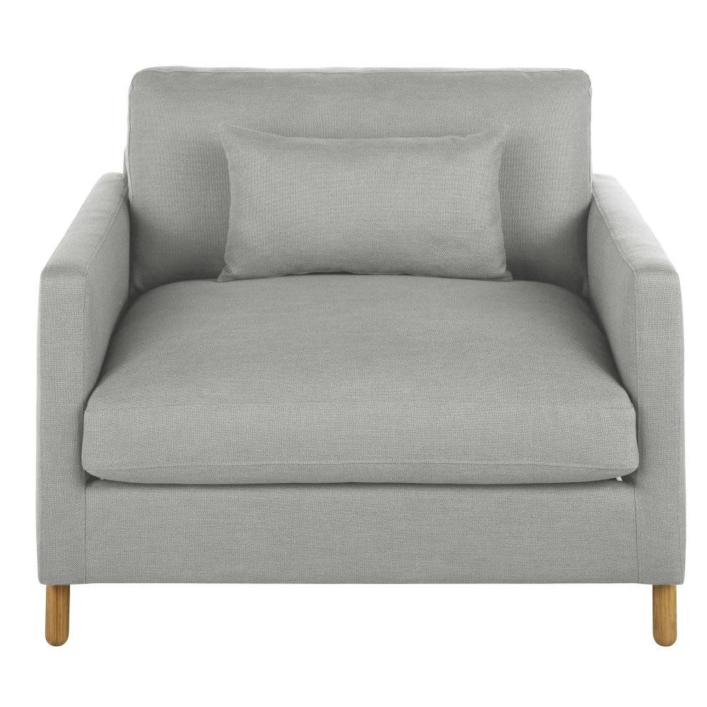 Julian Business - Fauteuil convertible professionnel gris clair, matelas 12 cm