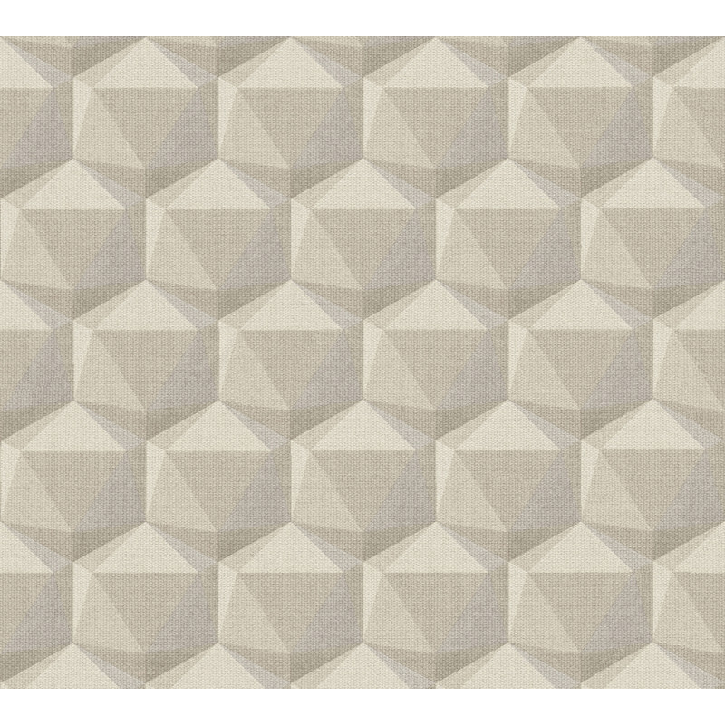 Intissé vinyle 3D beige 53 cm