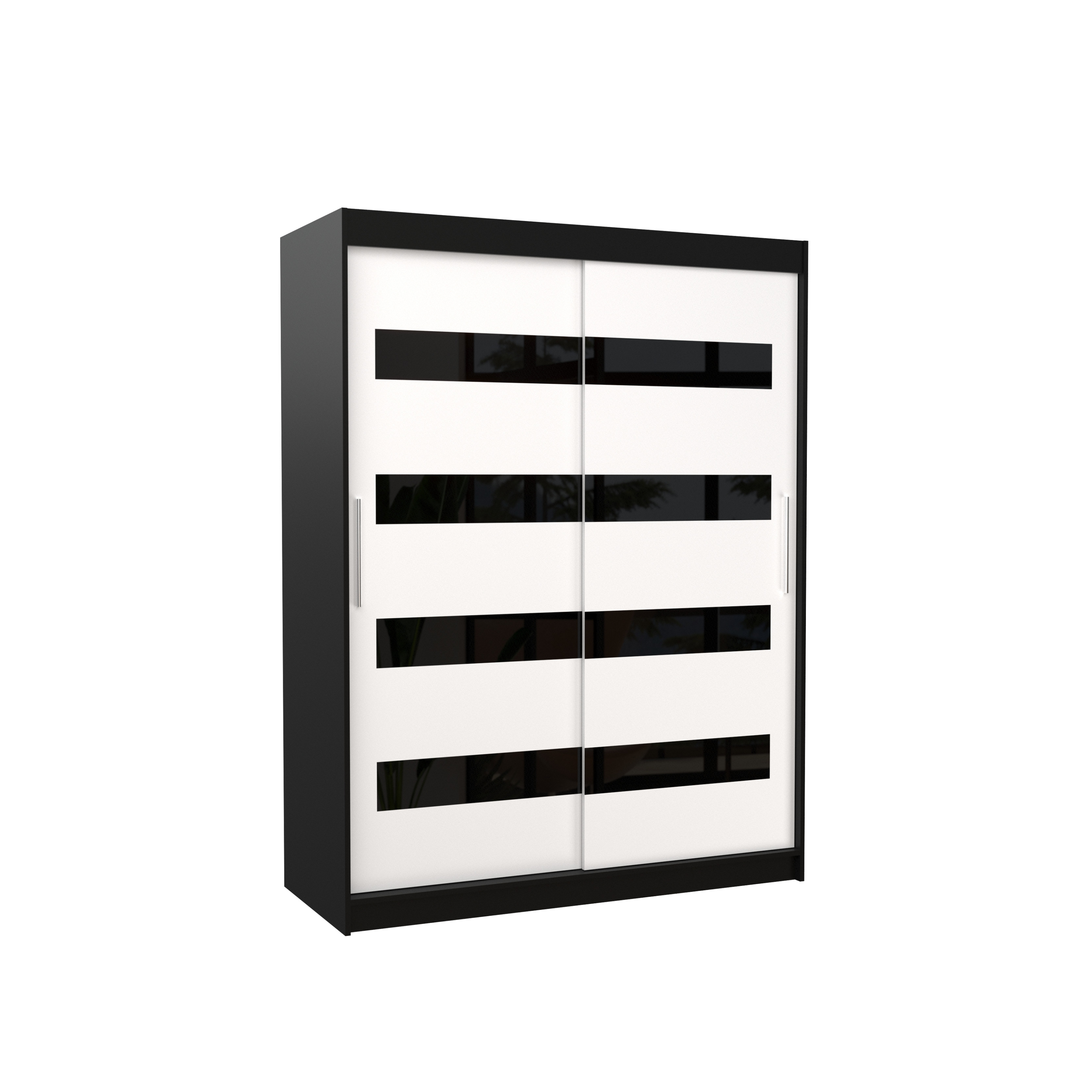 Szafa przesuwna z lacobelem MARTINEZ 150 Black