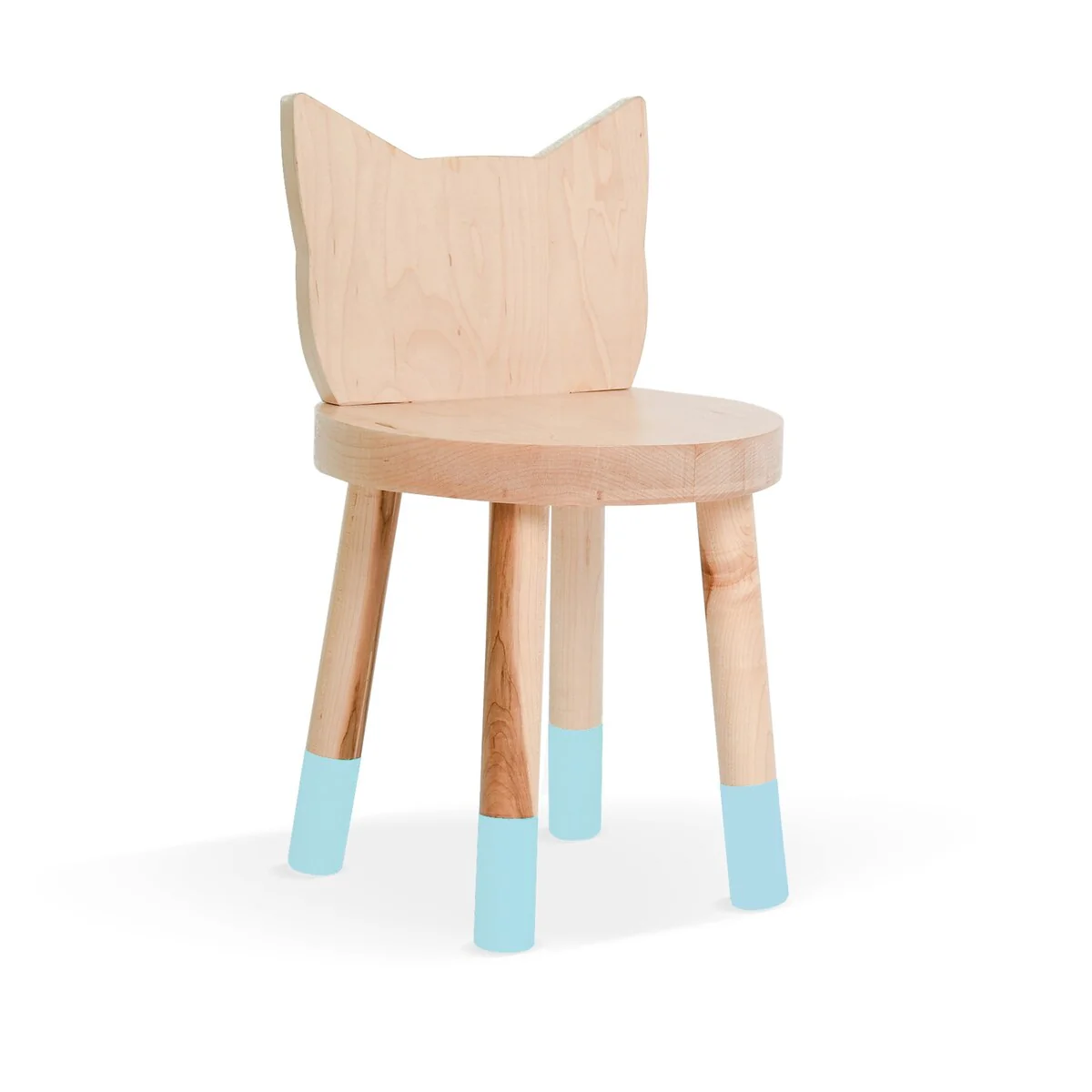 Nico & Yeye Kitty Kids Chair, Solid Maple, Set of 2