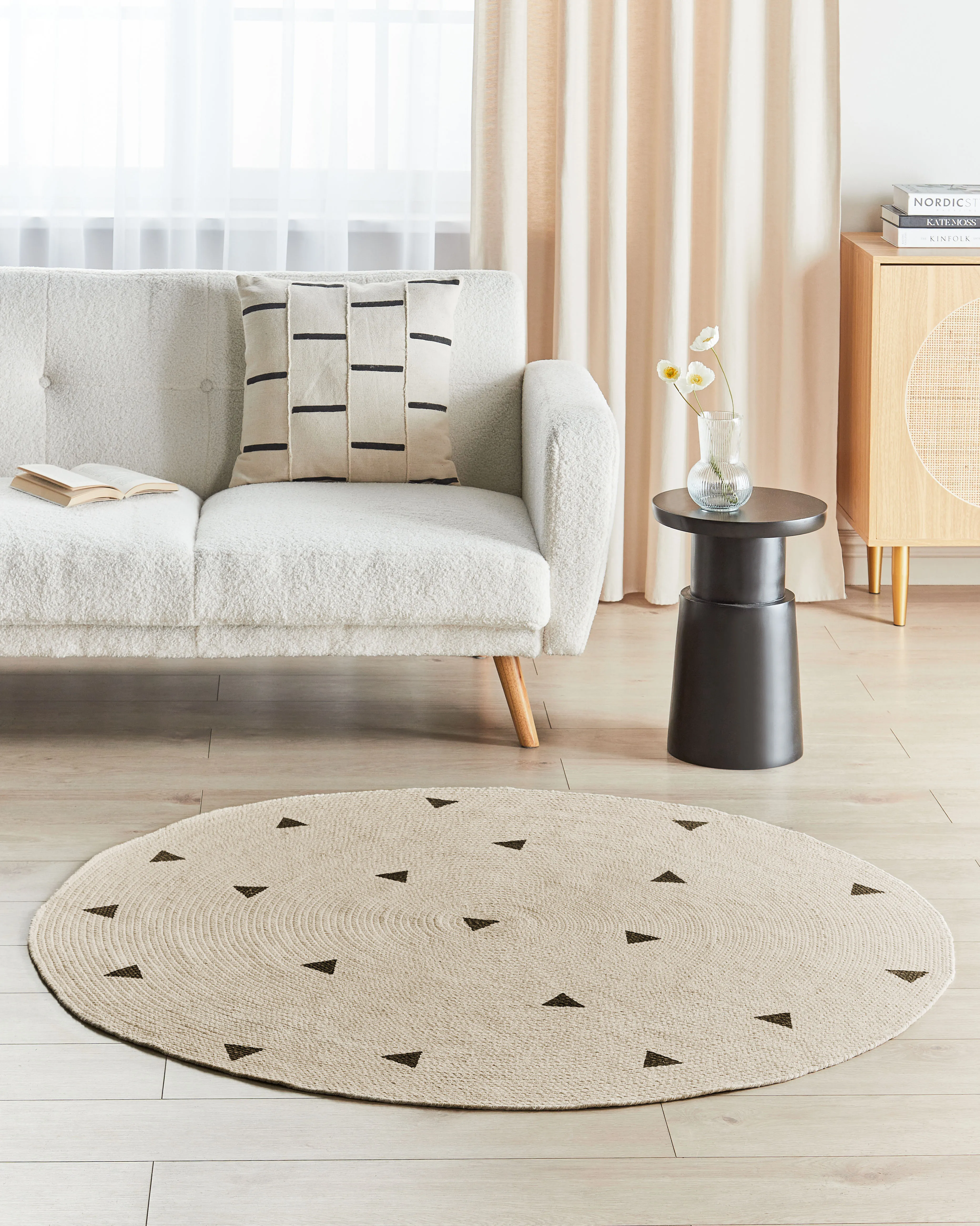 Kids Rug DURG Beige ? 140 cm Cotton
