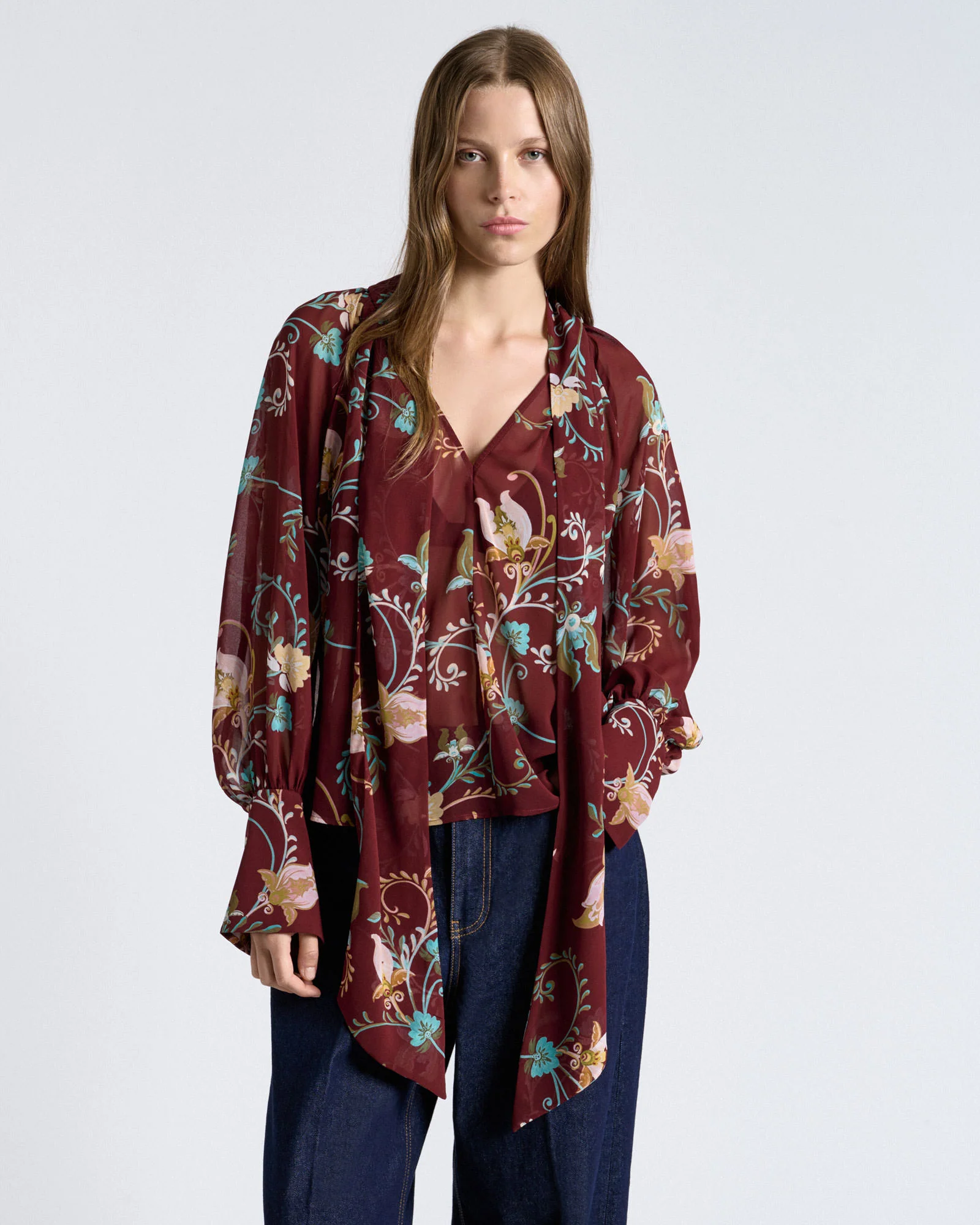 Rococo Bloom Georgette Blouse