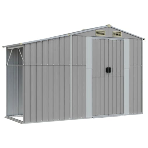 NNEVL Garden Shed Grey 277x192.5x179 cm Galvanised Steel