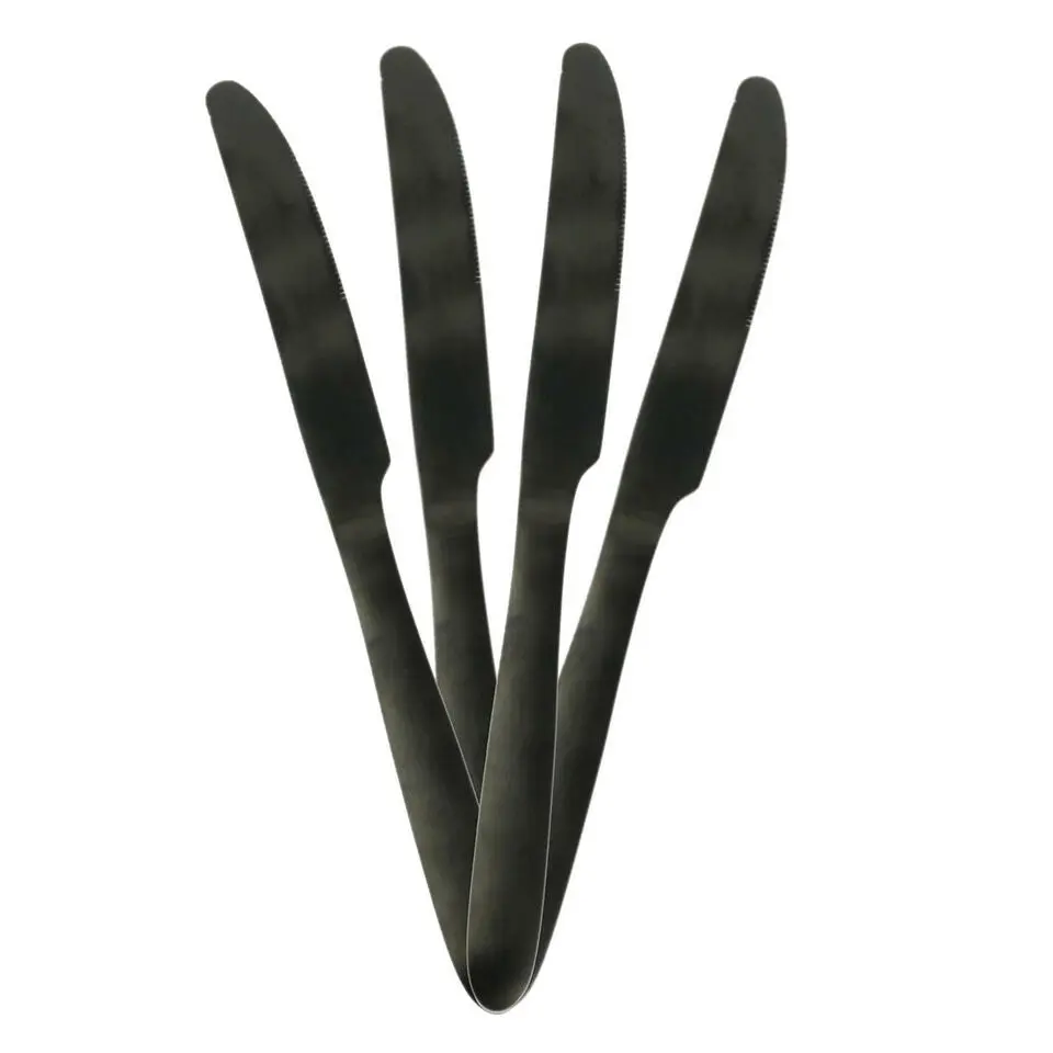 Home Deco Factory Bestekset - 16 delig - zwart - RVS - 4 personen