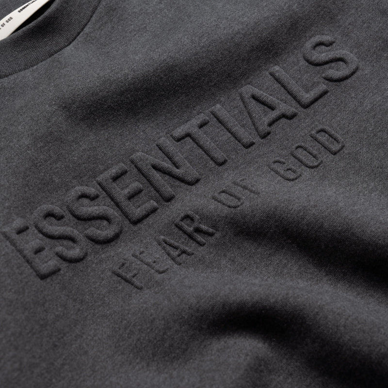 Fear Of God Essentials Embossed Classic Crewneck Sweatshirt - Charcoal Heather