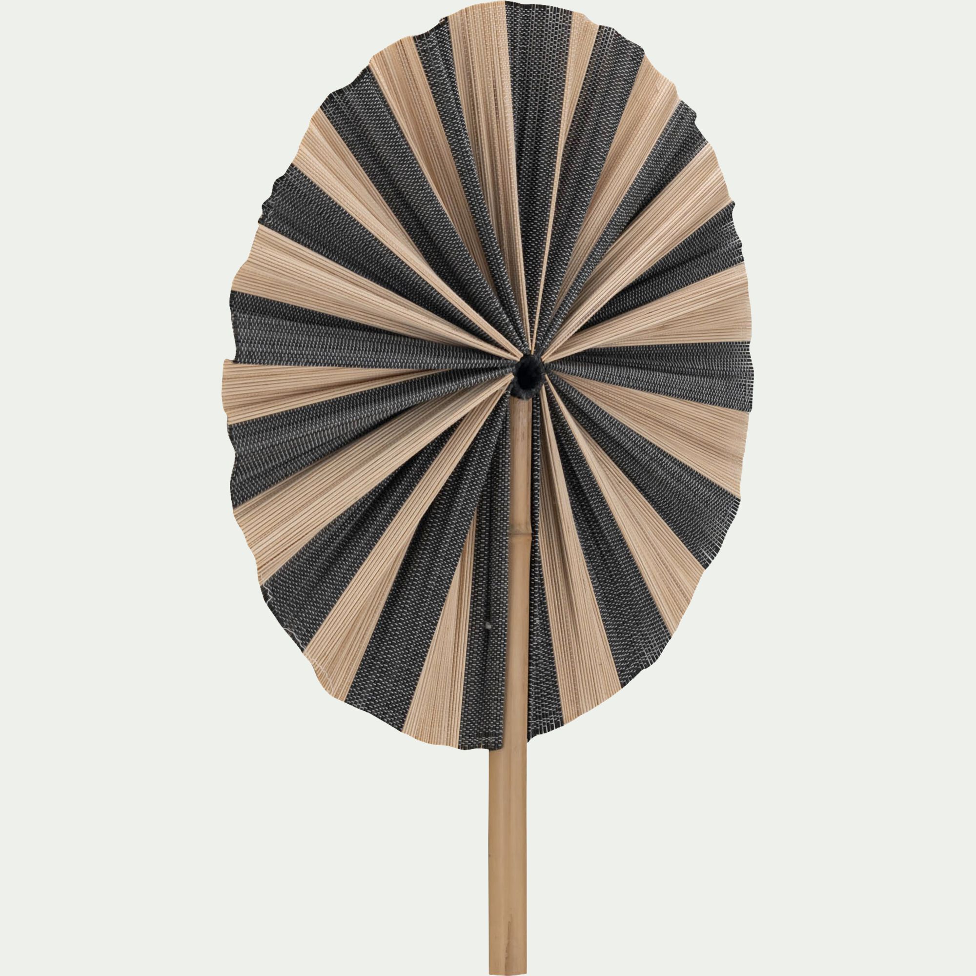 FIRMIN - Déco murale éventail en bambou D39cm - bleu