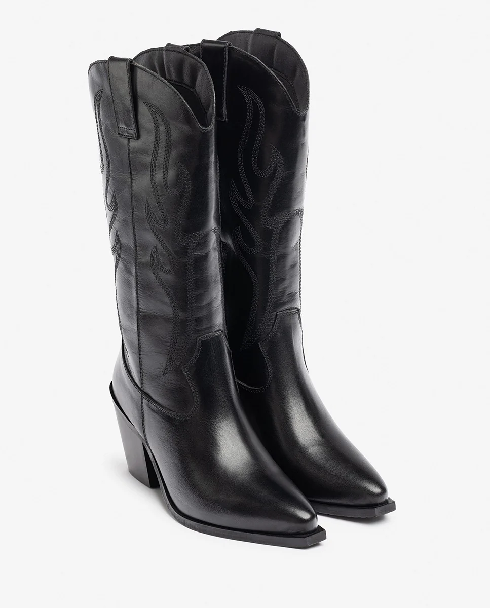 Bota de tacón RID-403 negro