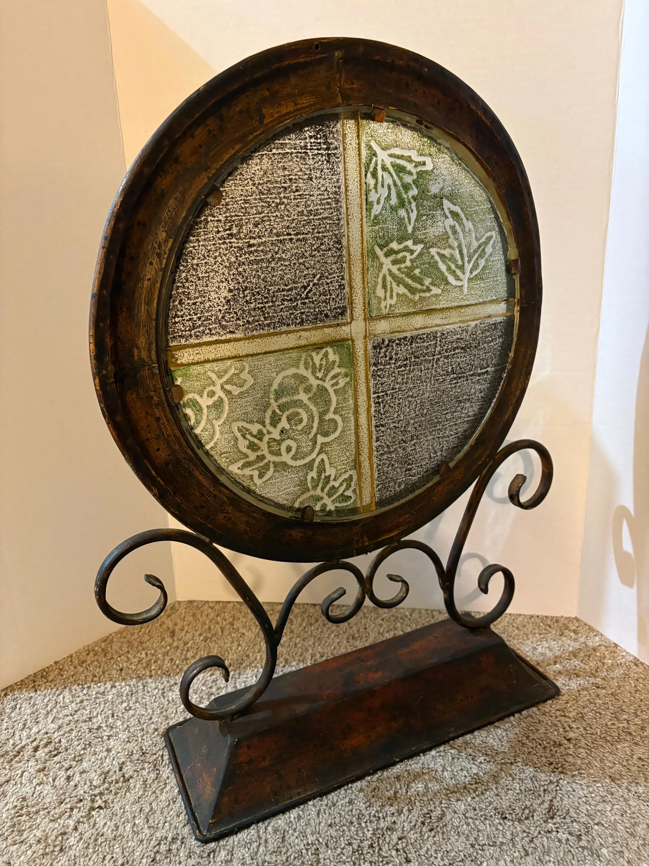 Vintage Fire Place & Hearth Screen, Mantle Decor