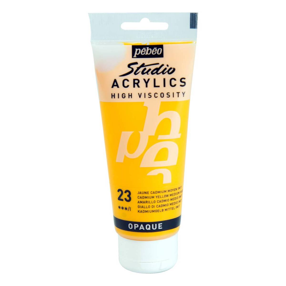 Pebeo Cadmium Yellow Medium Hue Studio Acrylic Paint 100ml