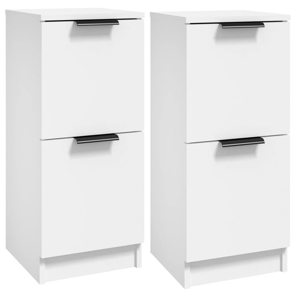 2x Szafka Biała z Drzwiami 30x30x70 cm do Salonu Pokoju Sypialni