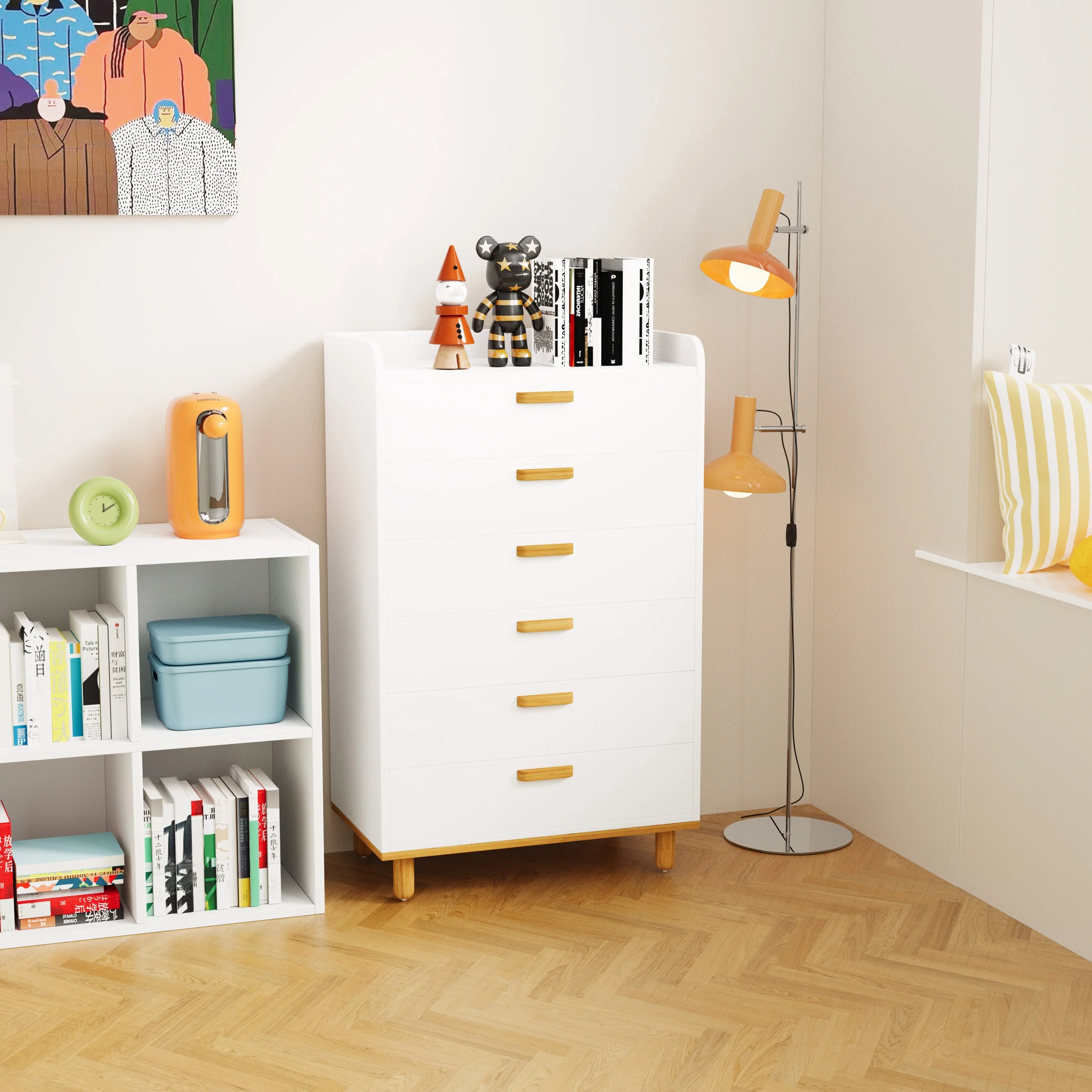 Six-Drawer Nightstand