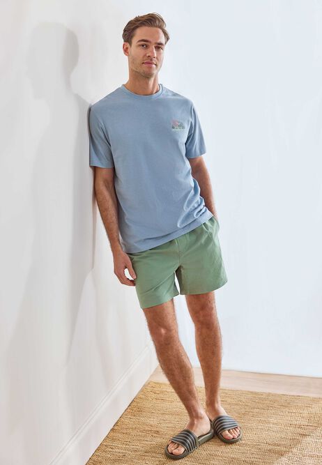 Mens Sage Seersucker Swim Shorts