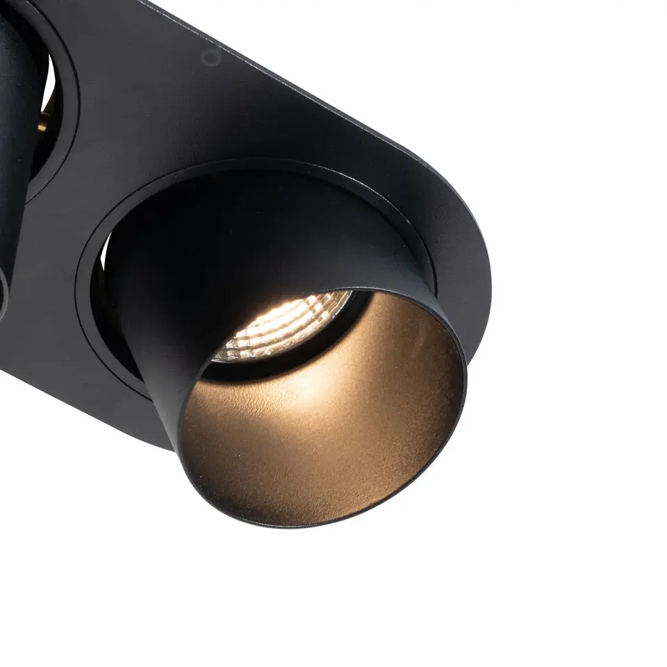 Qazqa inbouwspot installa zwart gu10