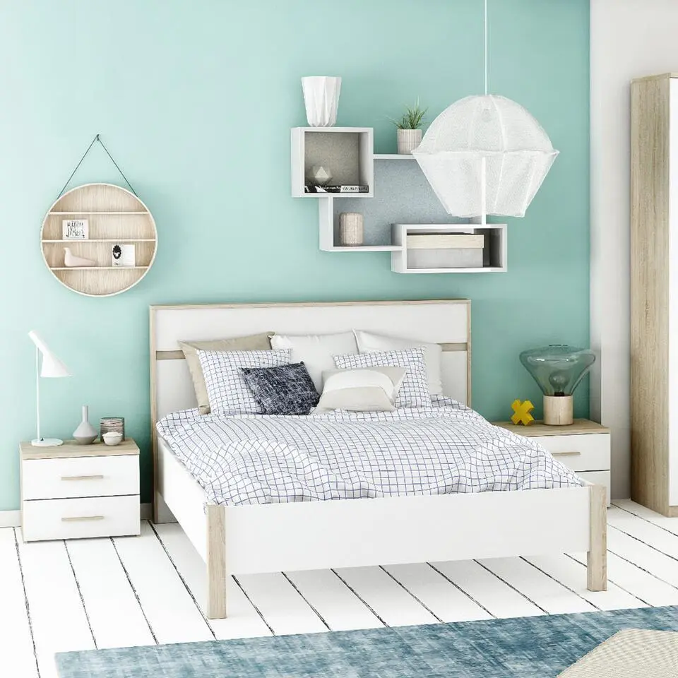 CALICOSY - MALIA Bed 140x190 cm - Bruin - 206,7x147,9x98,2 cm