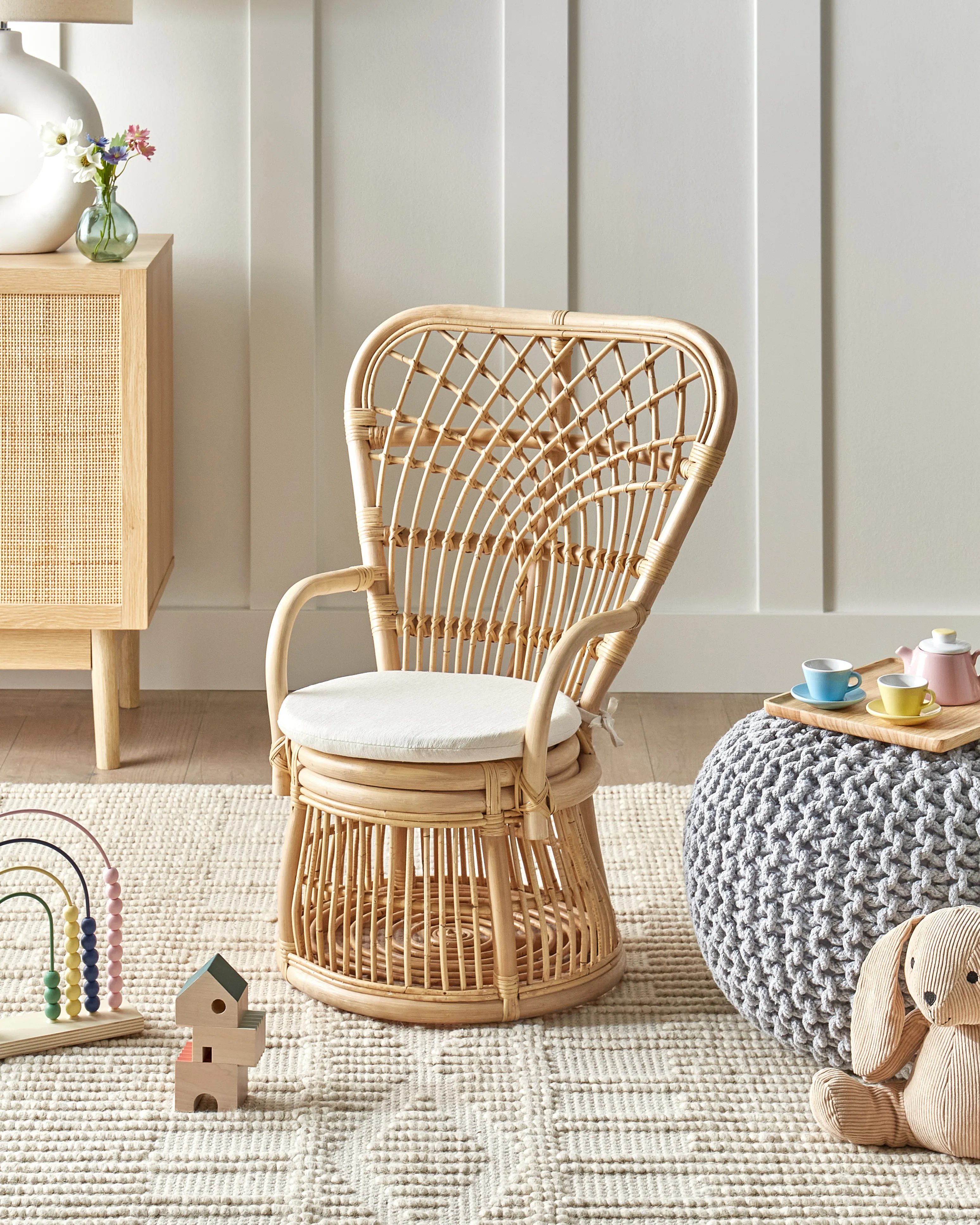 Kids Chair TEMENI Rattan Natural