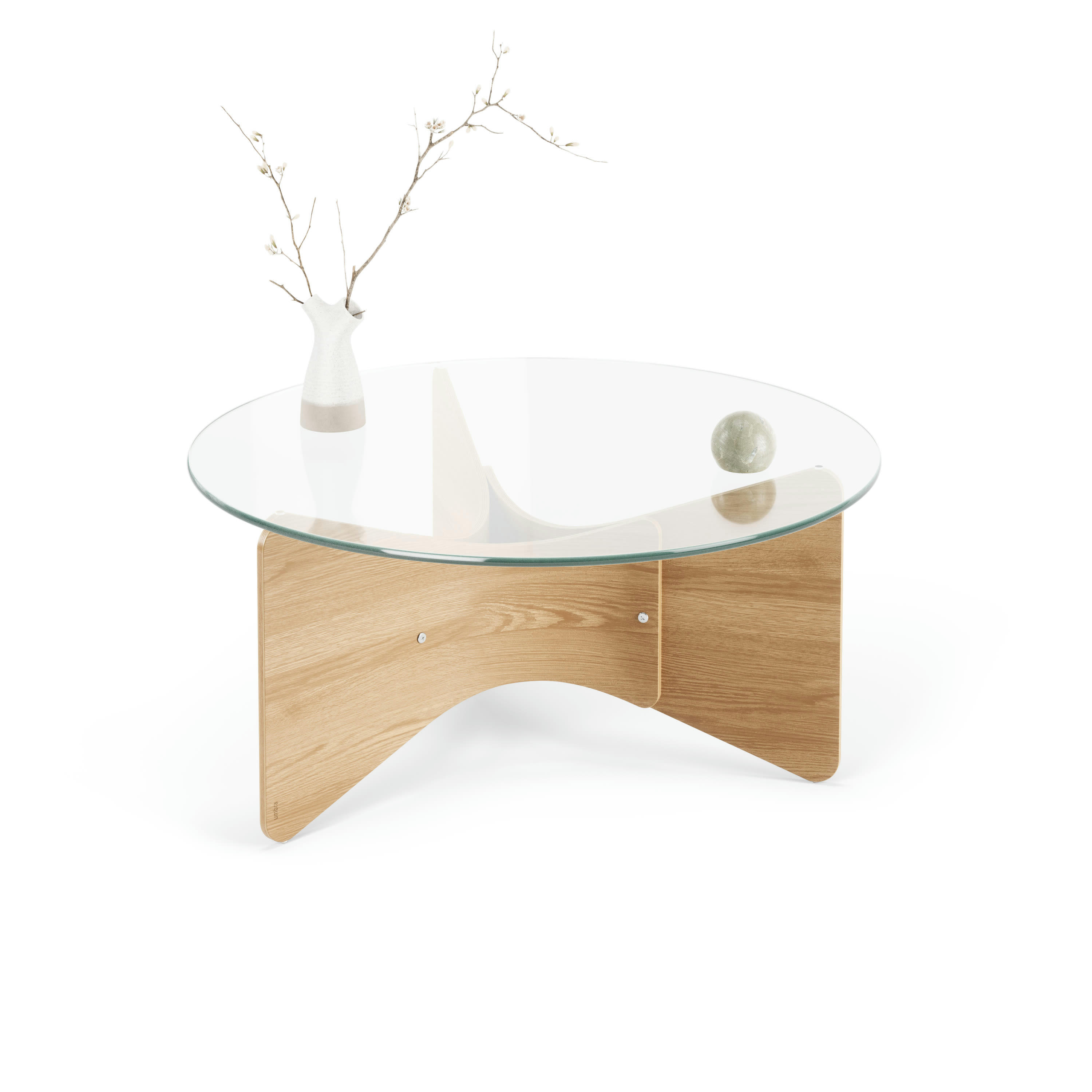 MADERA - Table basse ronde 82cm de diamètre