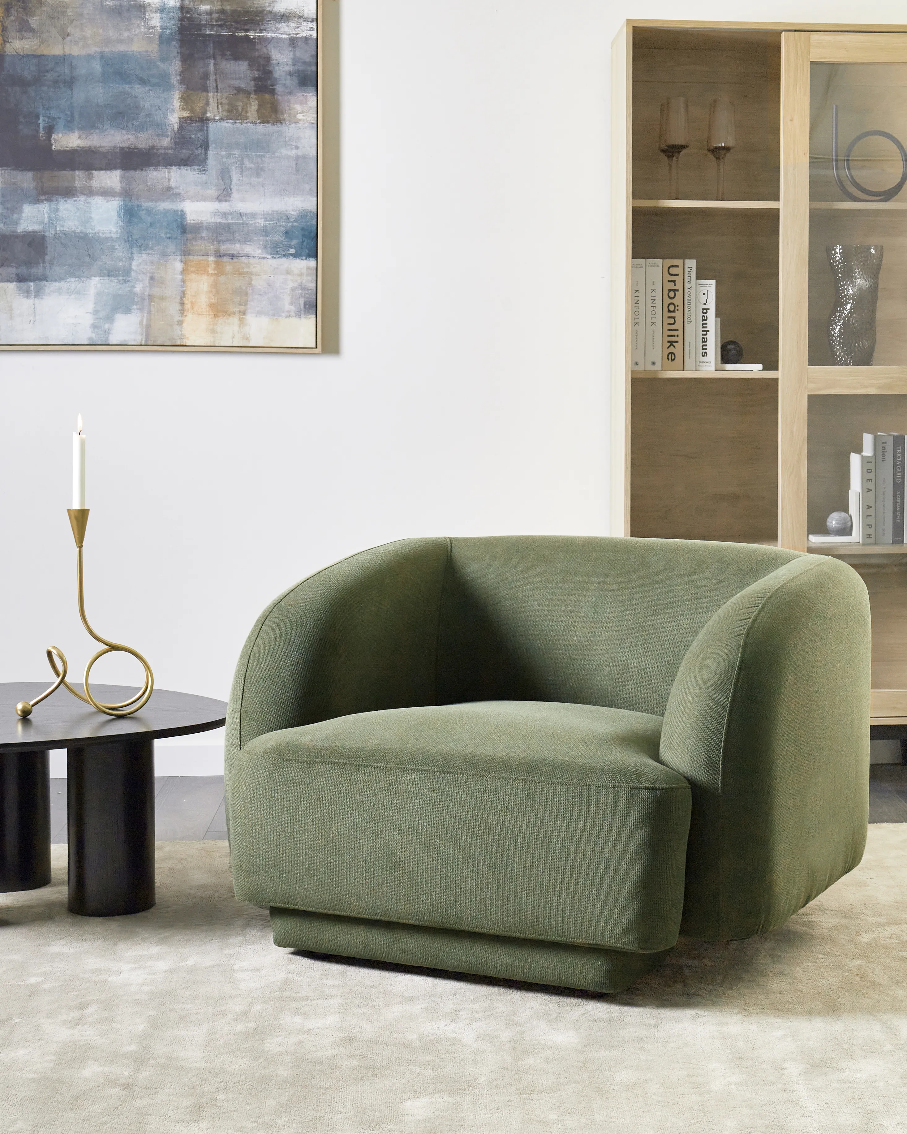 Armchair SKJANES Fabric Green