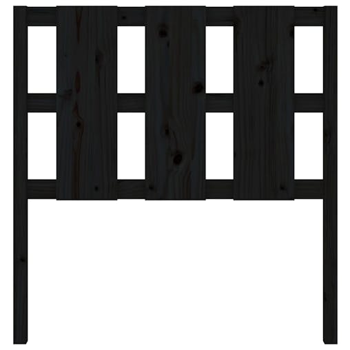 NNEVL Bed Headboard Black 95.5x4x100 cm Solid Wood Pine