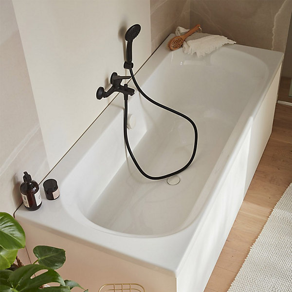 Baignoire droite JACOB DELAFON Elise deux places   pare bain 170 X 75