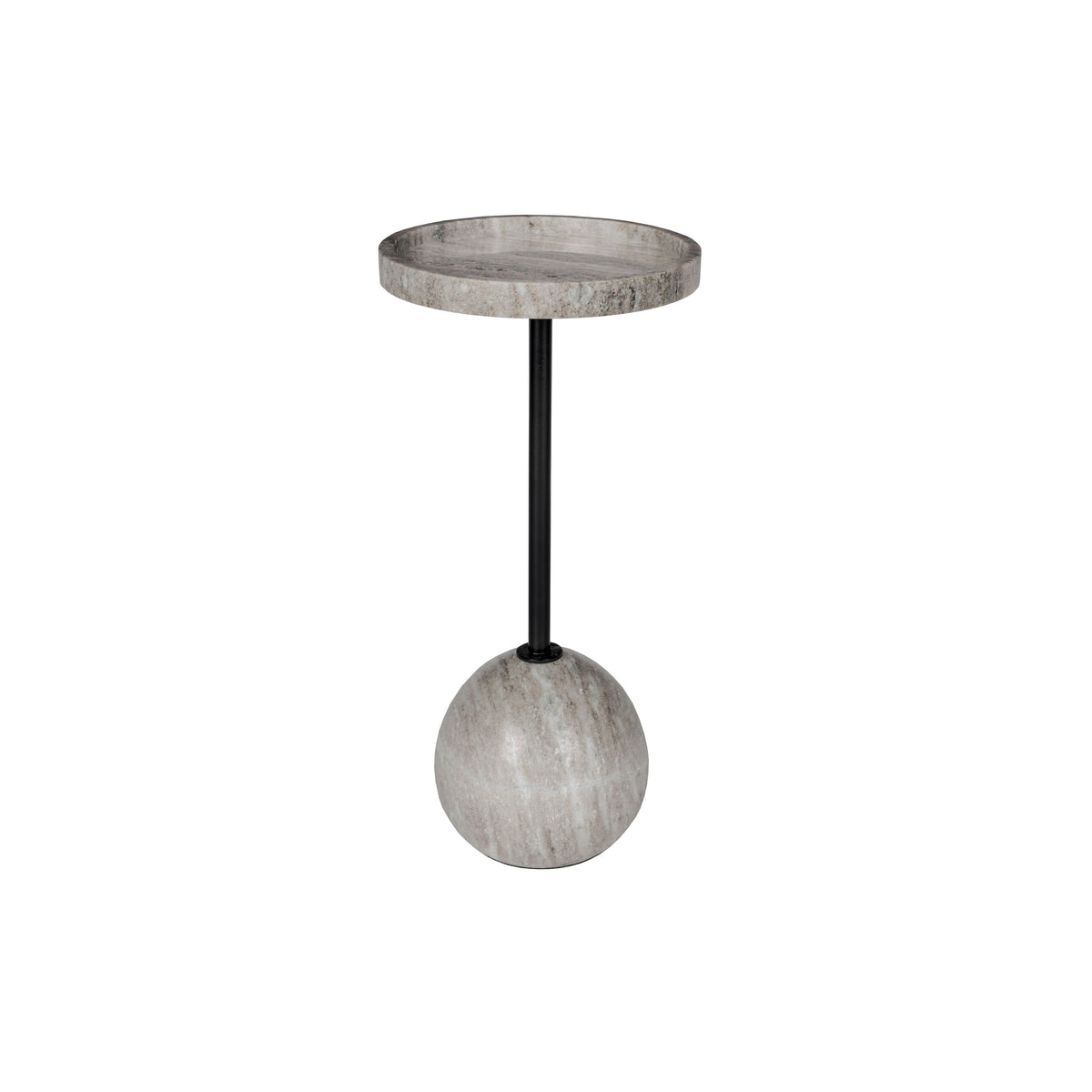 Zuiver Cocktail Bijzettafel Rond 25 cm Marmer - Grijs
