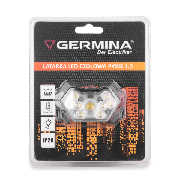 Latarka czołowa LED Germina czołówka do biegania lekka 1szt.