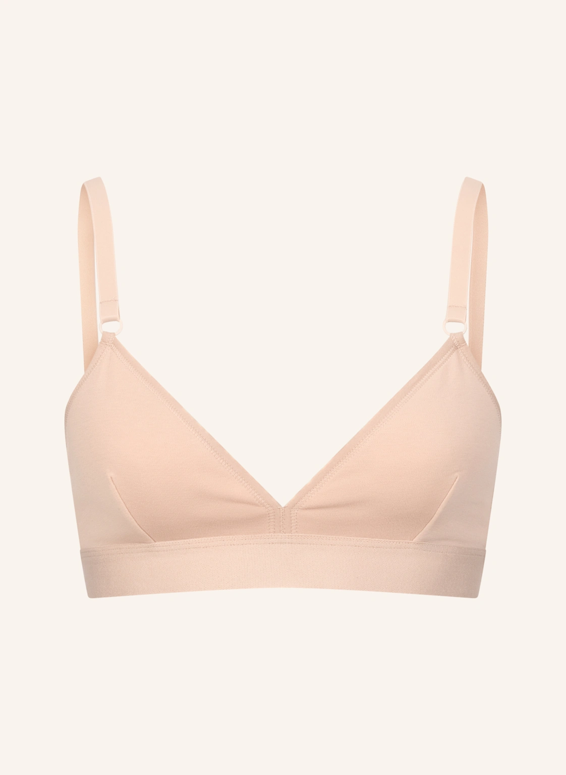 erlich textil Casual Cotton Triangel Bralette bügellos mit Baumwolle (aus kontrolliert biologischem Anbau) - verstellbare Träger