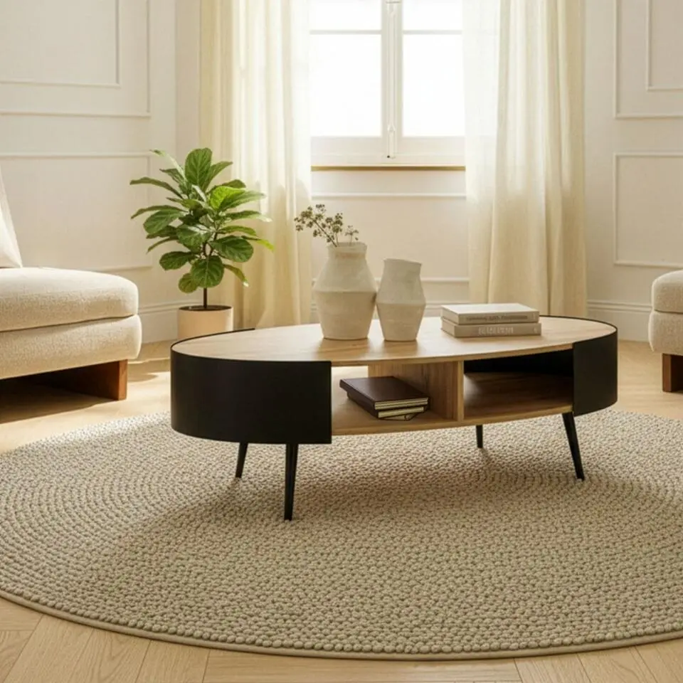 Calicosy - EKLO Salontafel - Licht hout - 120x60x39 cm