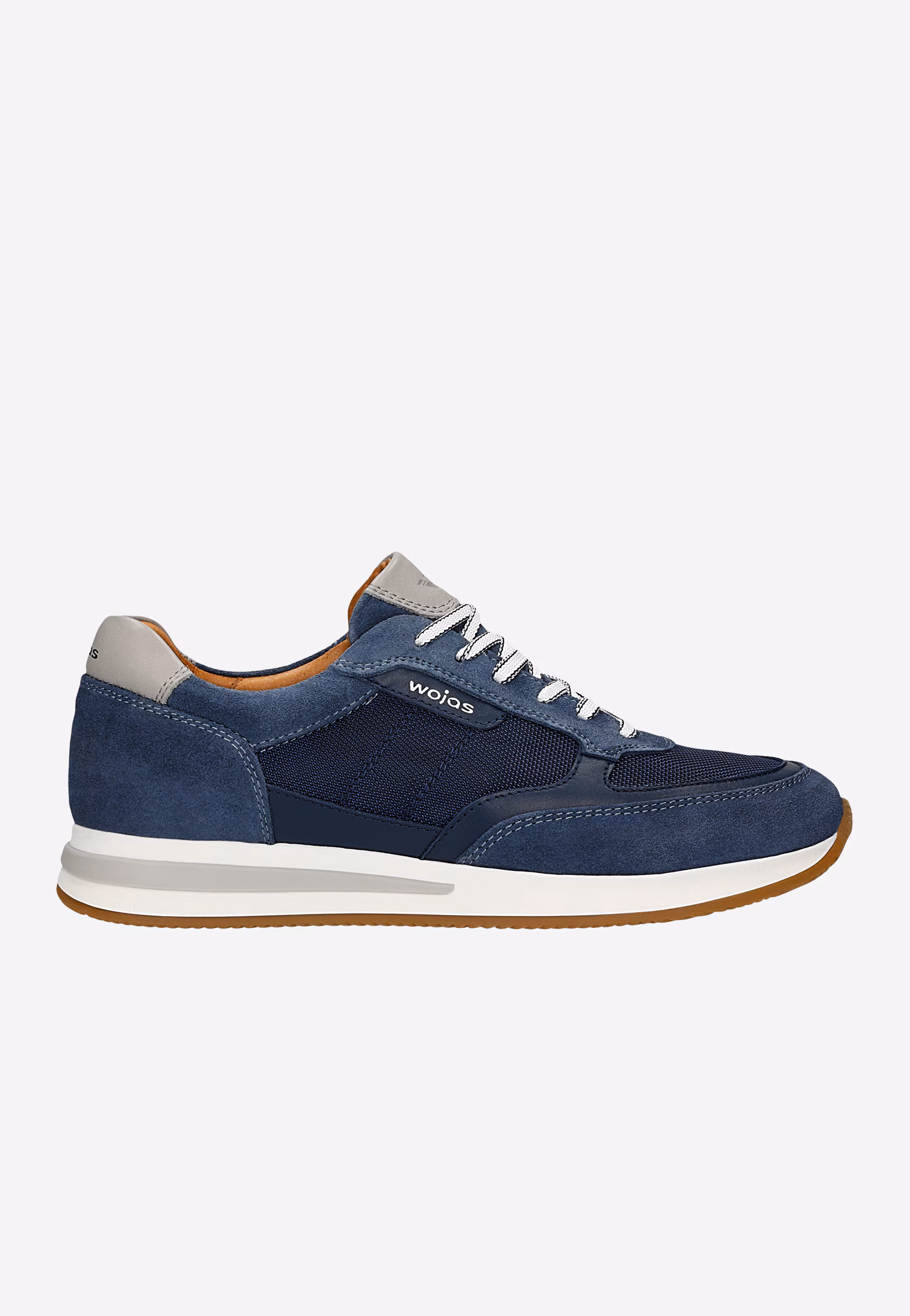 Granatowe sneakersy męskie z szarymi wstawkami