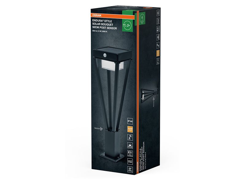 Lampa solarna Endura Style LED 50 cm czarna