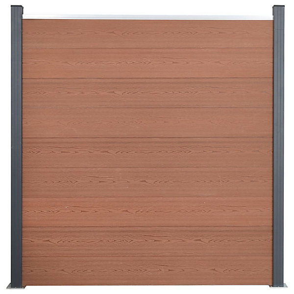 Ensemble de panneaux de clôture marron 526x186 cm WPC vidaXL