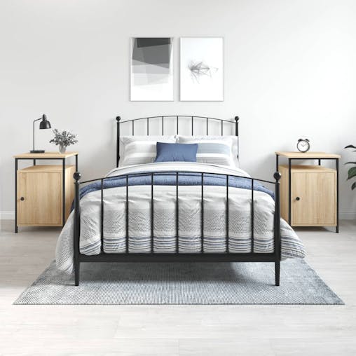 NNEVL Bedside Cabinets 2 pcs Sonoma Oak 40x42x60 cm Engineered Wood