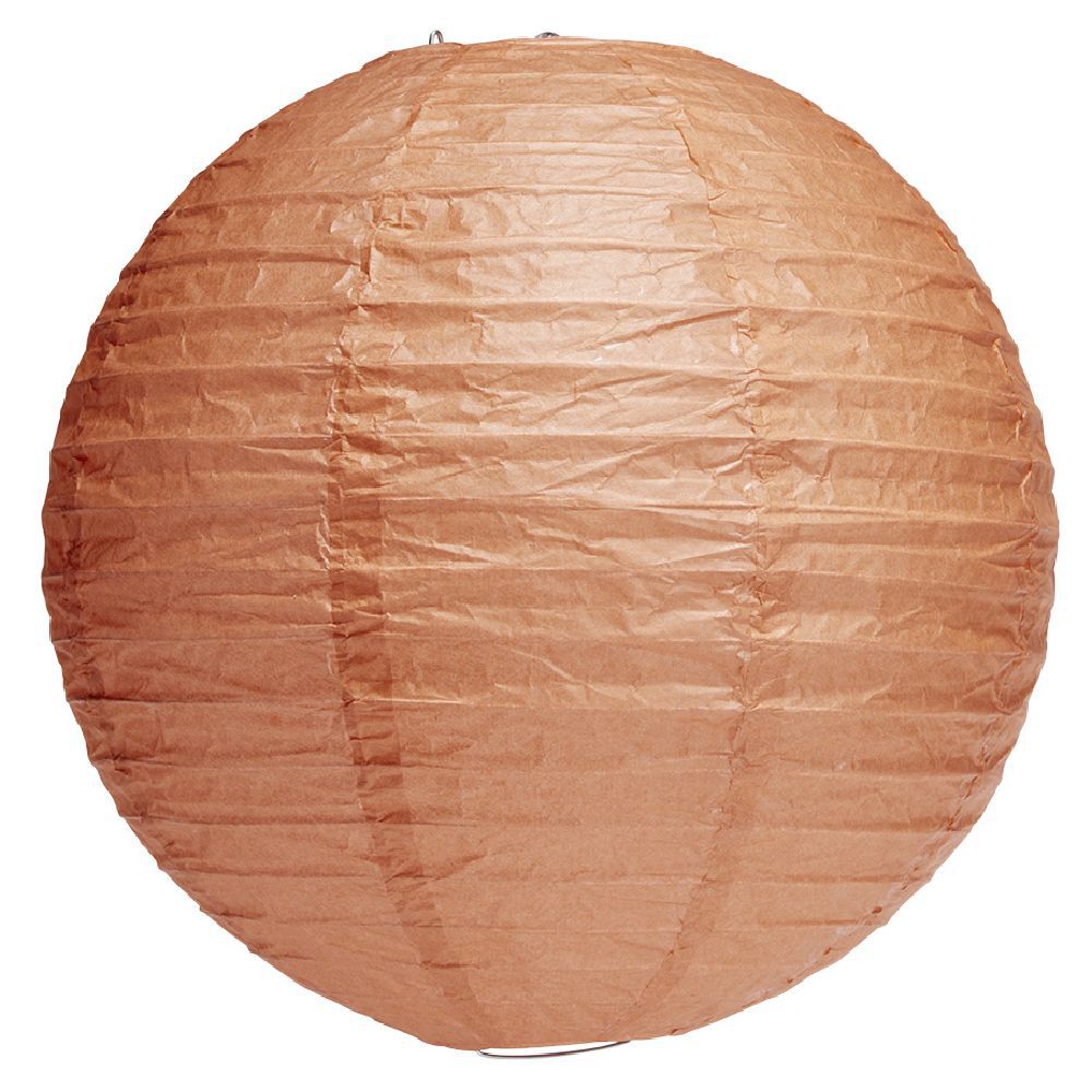 Suspension boule chinoise papier orange - Ø30xH28cm