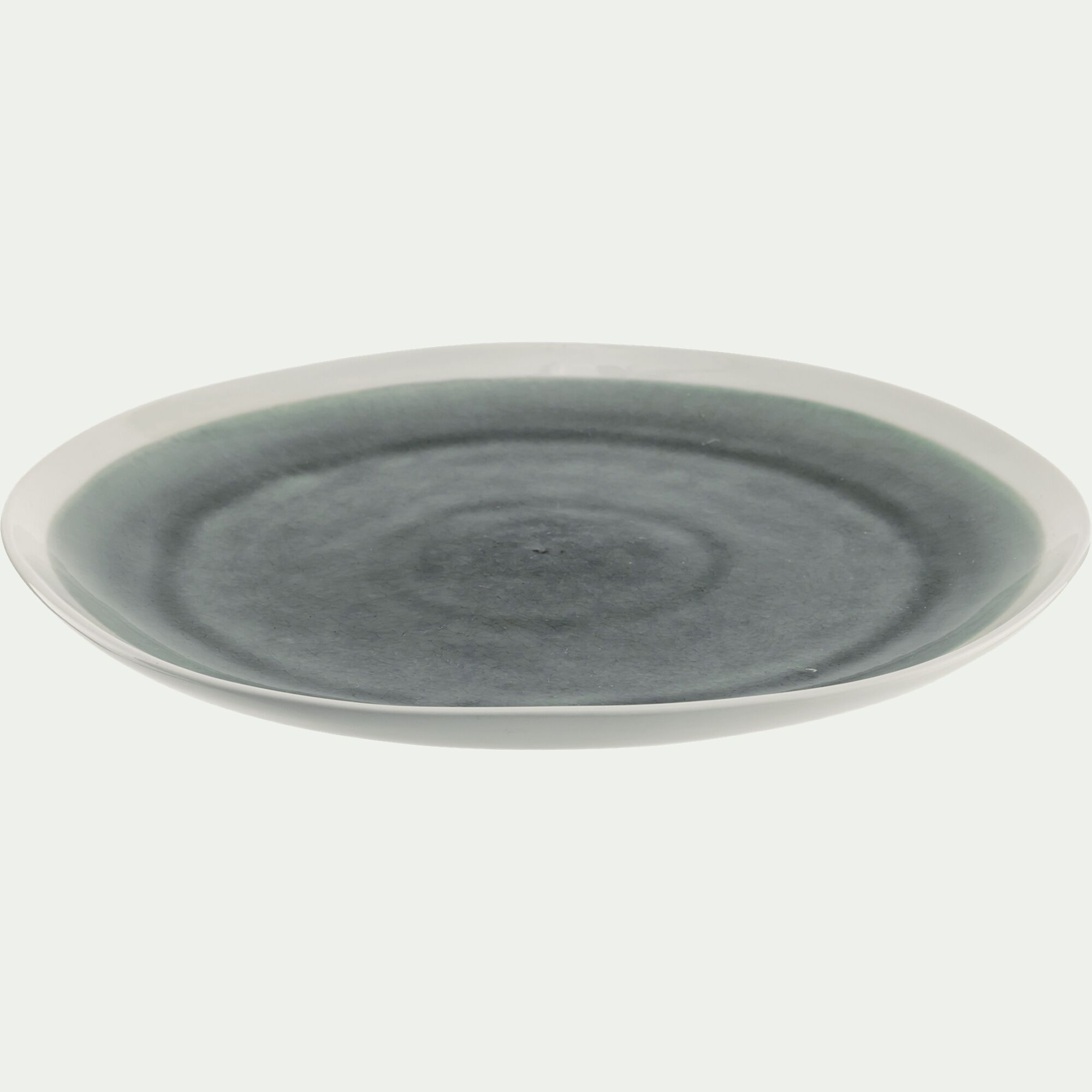 LAGON - Assiette plate en grès D27,5cm - bleu autan