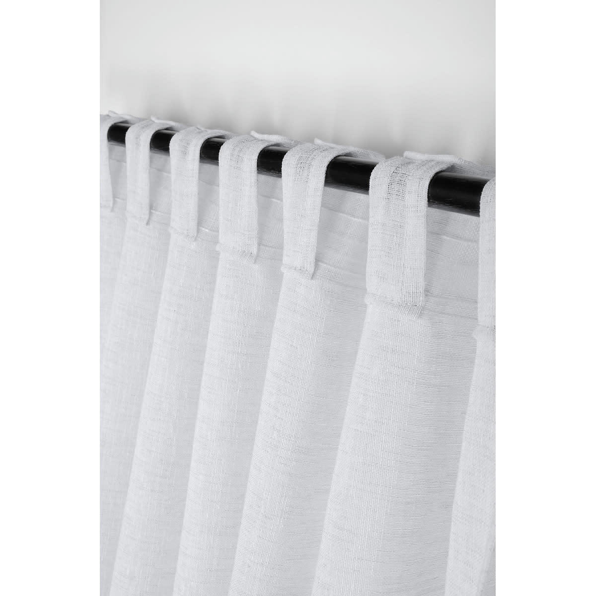 - Voilage uni à passants dissimulés polyester blanc 140x260 cm