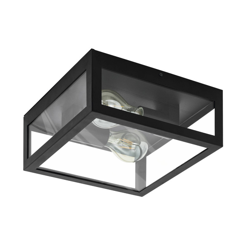 Plafonnier Amezola noir E27 2 x 40 W EGLO