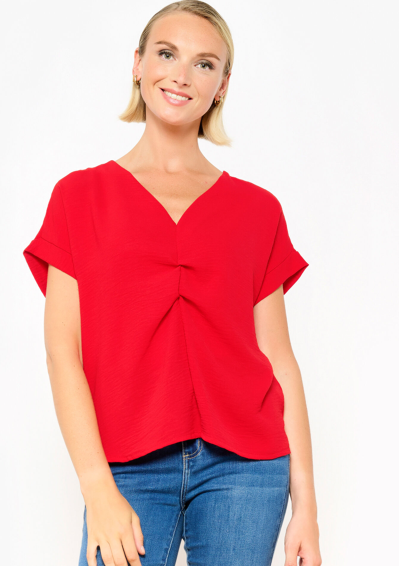 Blouse met V-hals