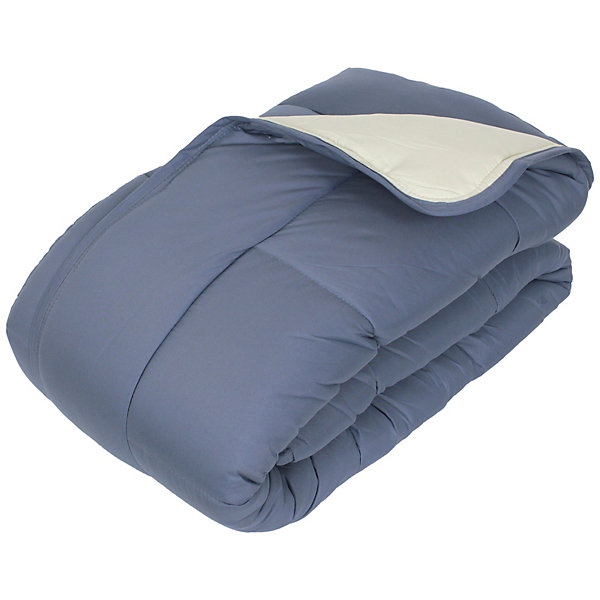 Couette hiver 200x200 cm COCOON BICOLORE Petrole/Mastic garnissage fibre polyester 400g/m2