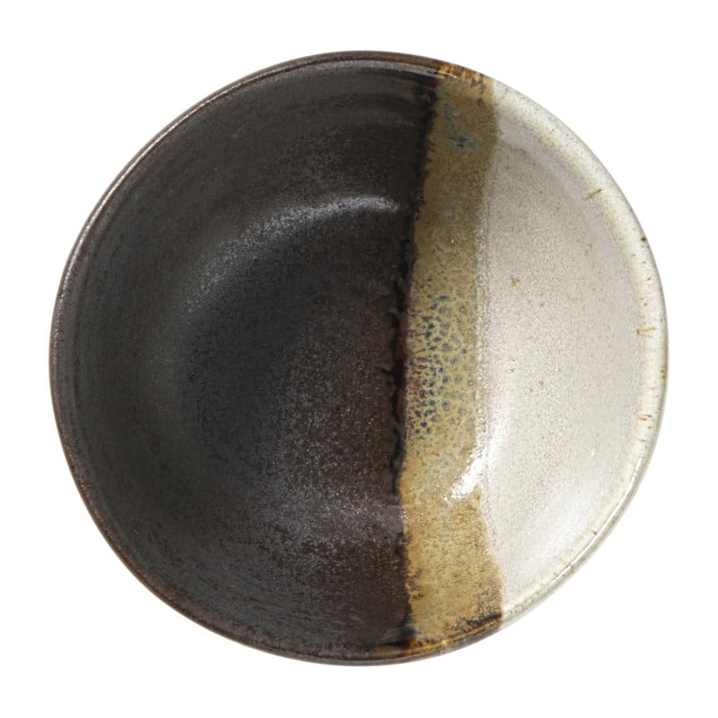 Schaaltje cortado klein - beige/zwart - &Oslash;9x4.2 cm