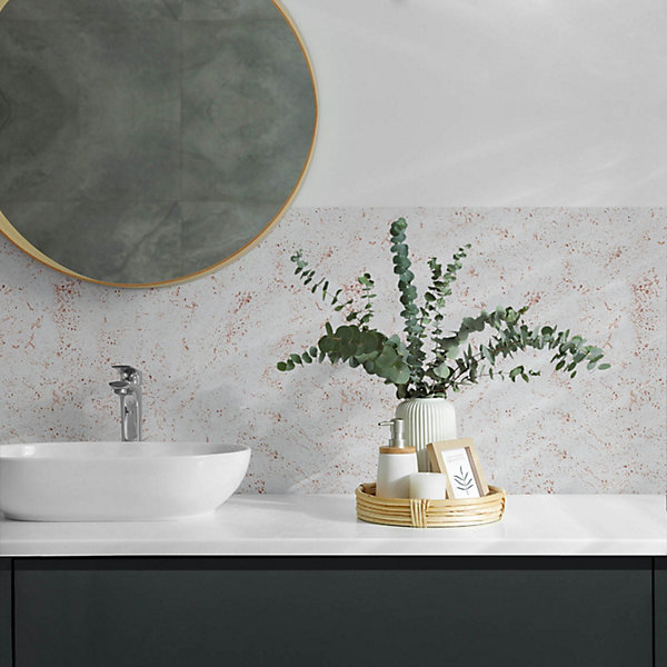 Panneau Mural TV Wallfluent 100x50 cm Motif À Motif Floral 1 pièce