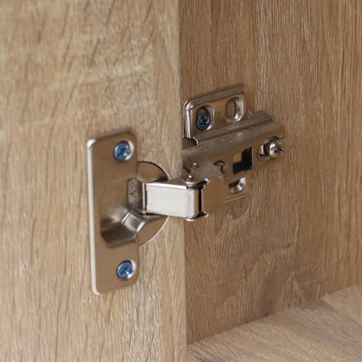 NNEVL Desk with Drawer and Cabinet Oak 100x40x73 cm