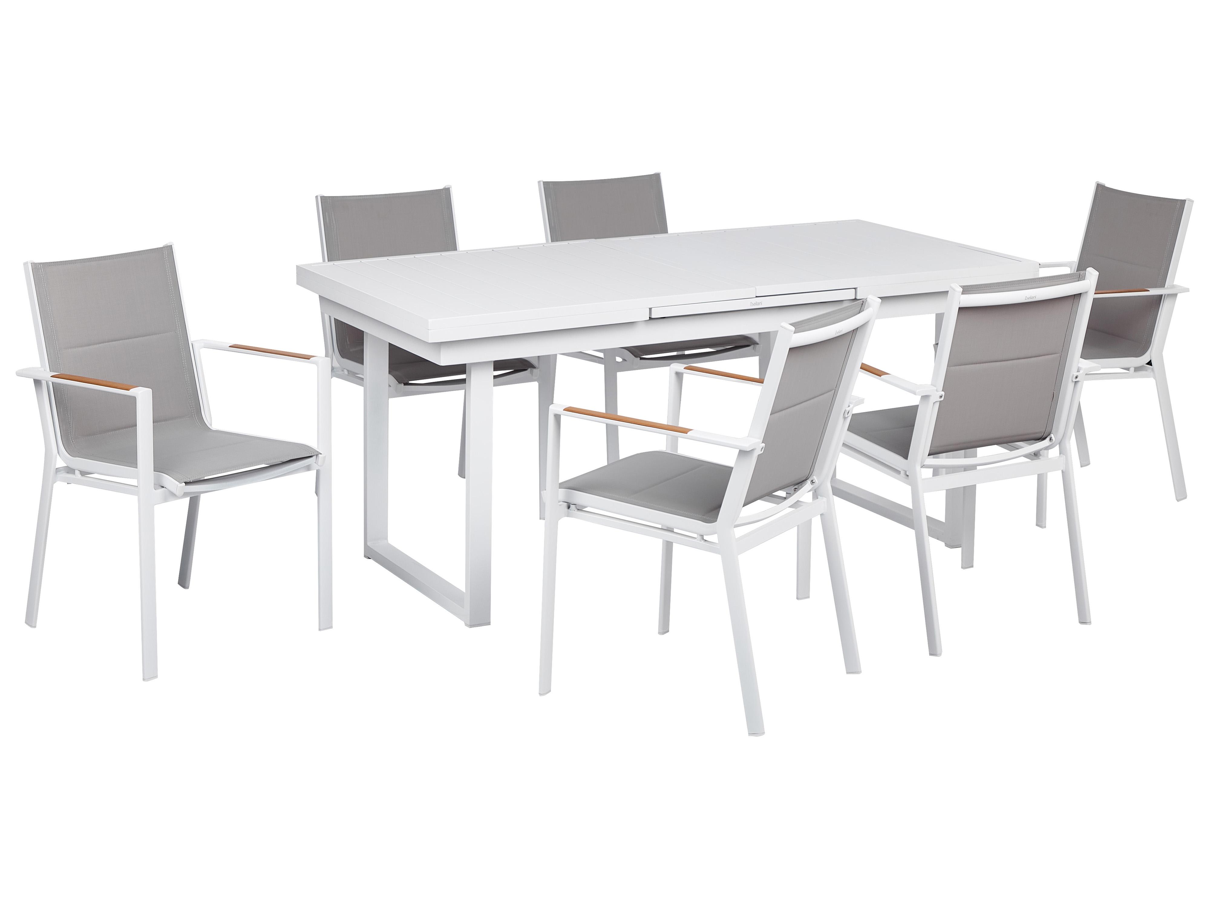 Garden Dining Set 6 Seater VALCANETTO/BUSSETO Metal Grey