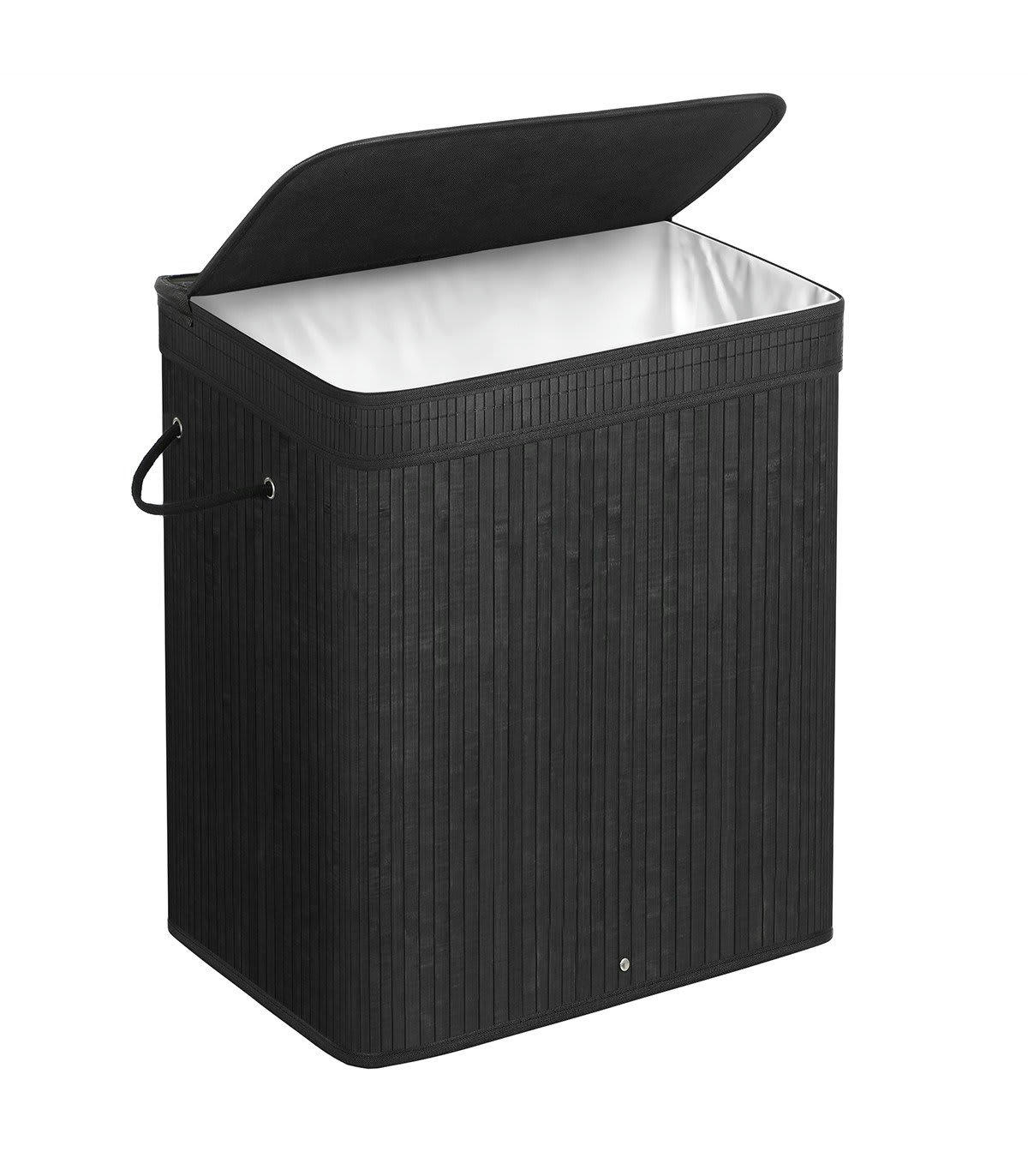 - Panier à linge avec couvercle noir - L53,45 cm