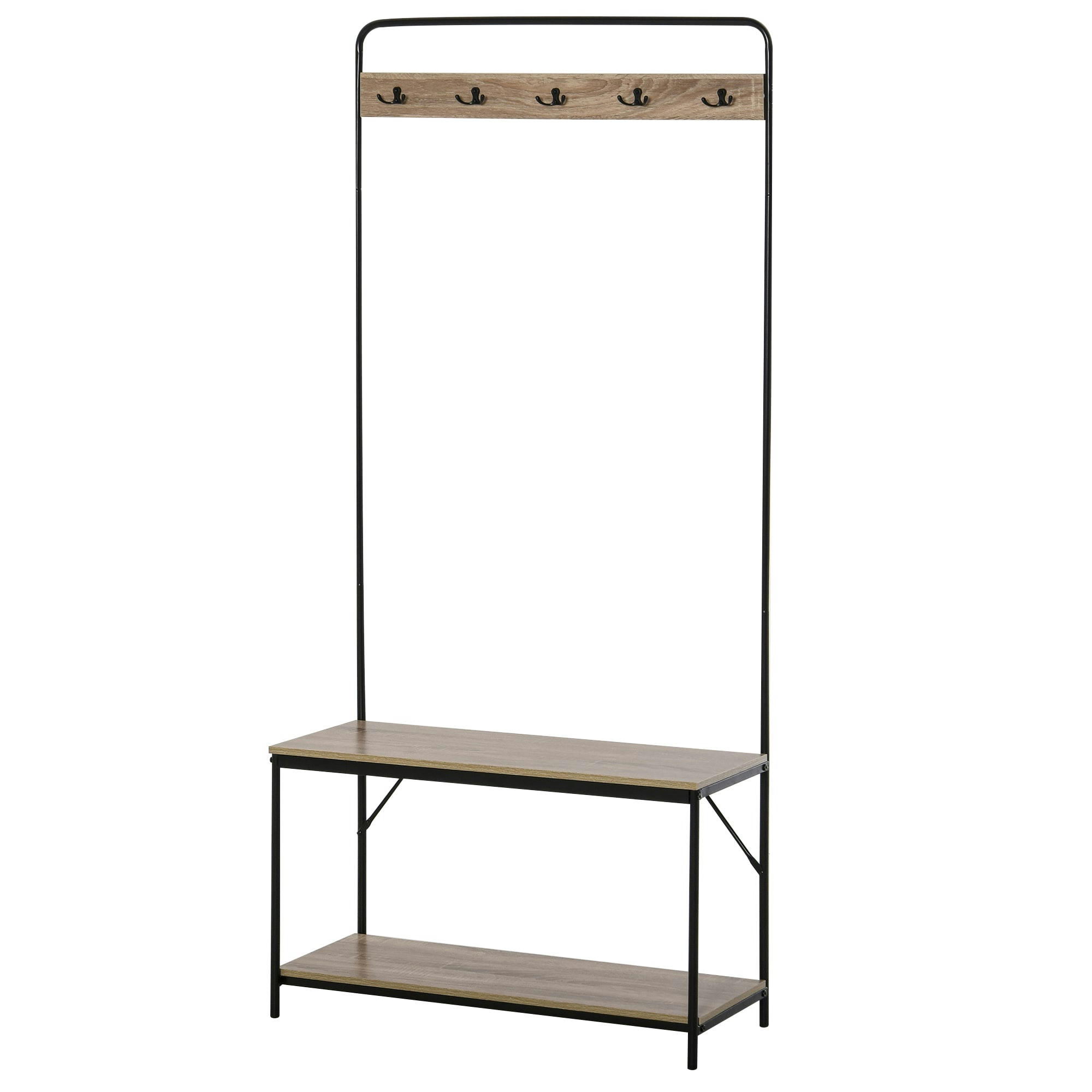 - Banc à chaussures porte-manteaux style industriel