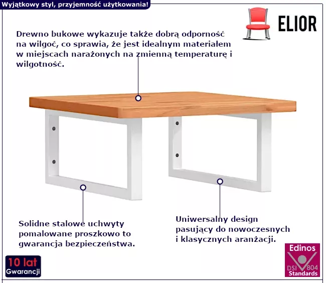 Elegancka półka pod umywalkę do łazienki - Sarvro