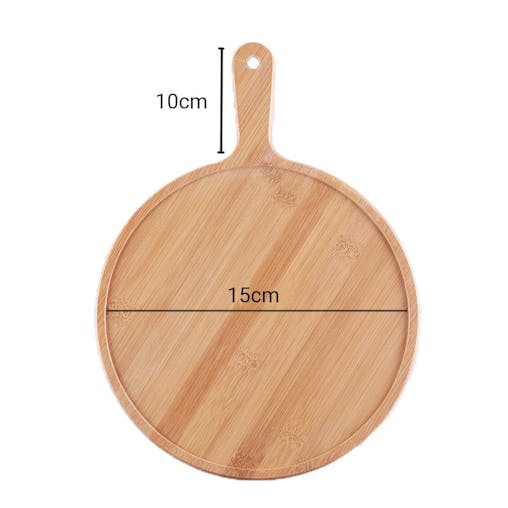 SOGA Premium Blonde Wooden Serving Tray Paddle with Handle 6 inch