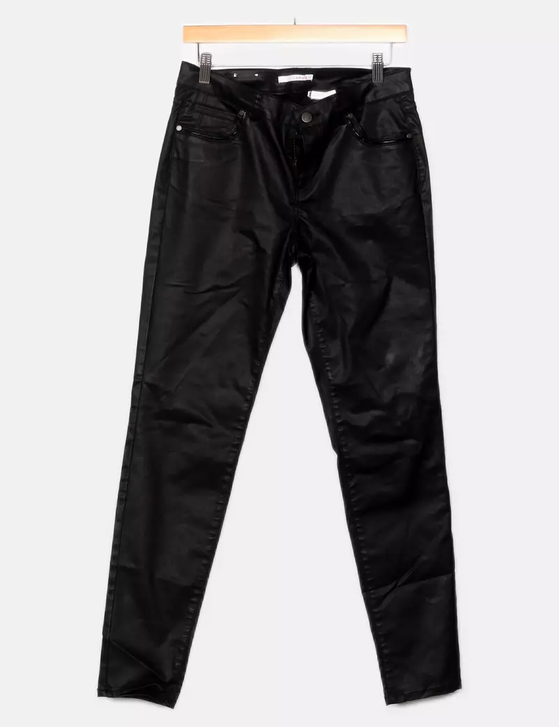 Camaïeu slacks skinny, slim Waxed
